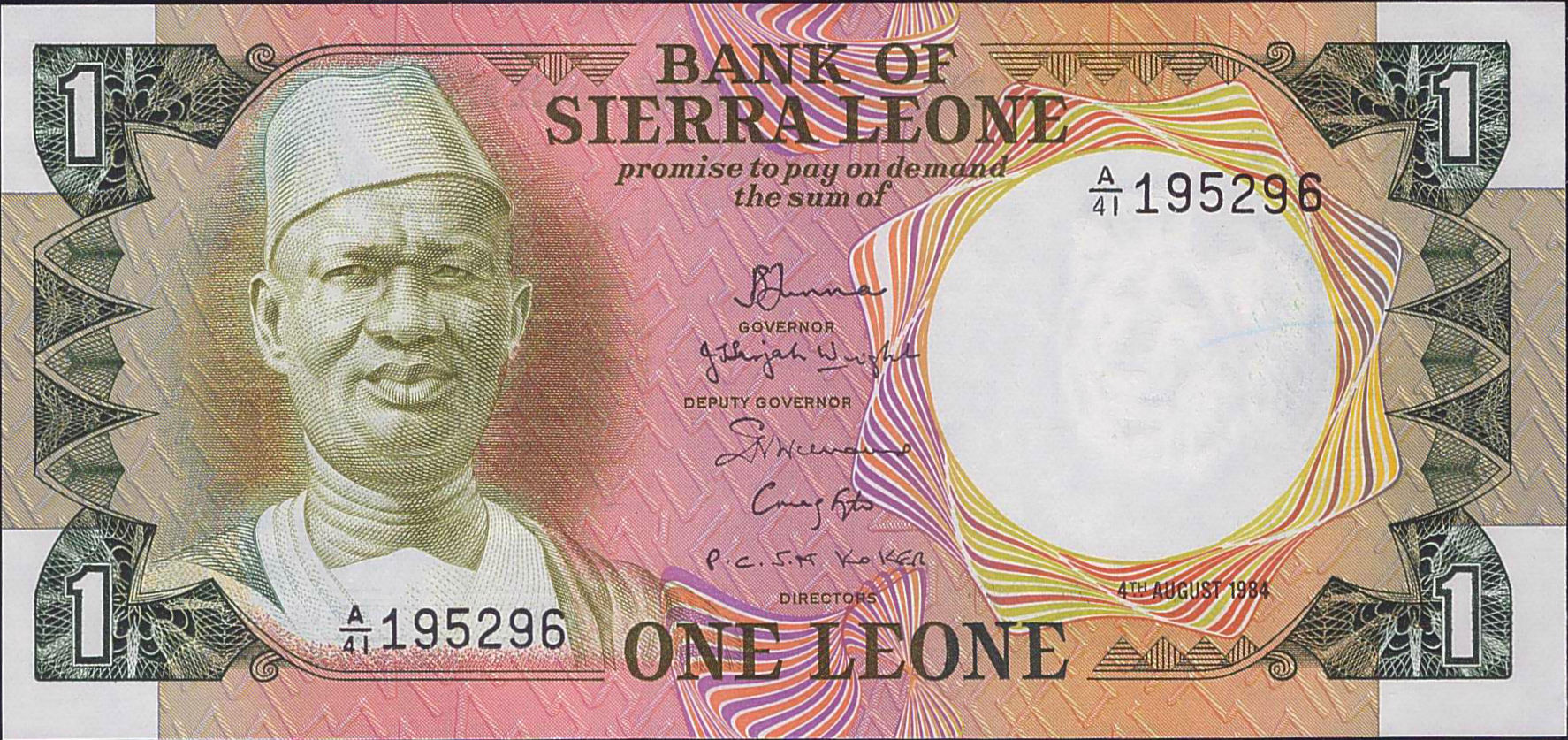 Sierra Leone 1 1984 UNC P-5/e